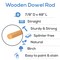 Wooden Dowel Rods 7/8 inch Thick, Multiple Lengths Available, Unfinished Sticks Crafts &#x26; DIY | Woodpeckers